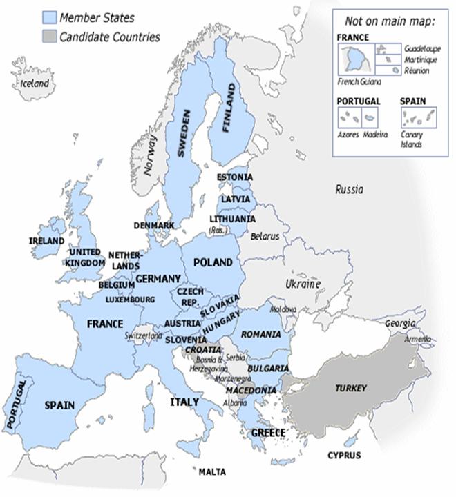 Harta Uniunii Europene 2007